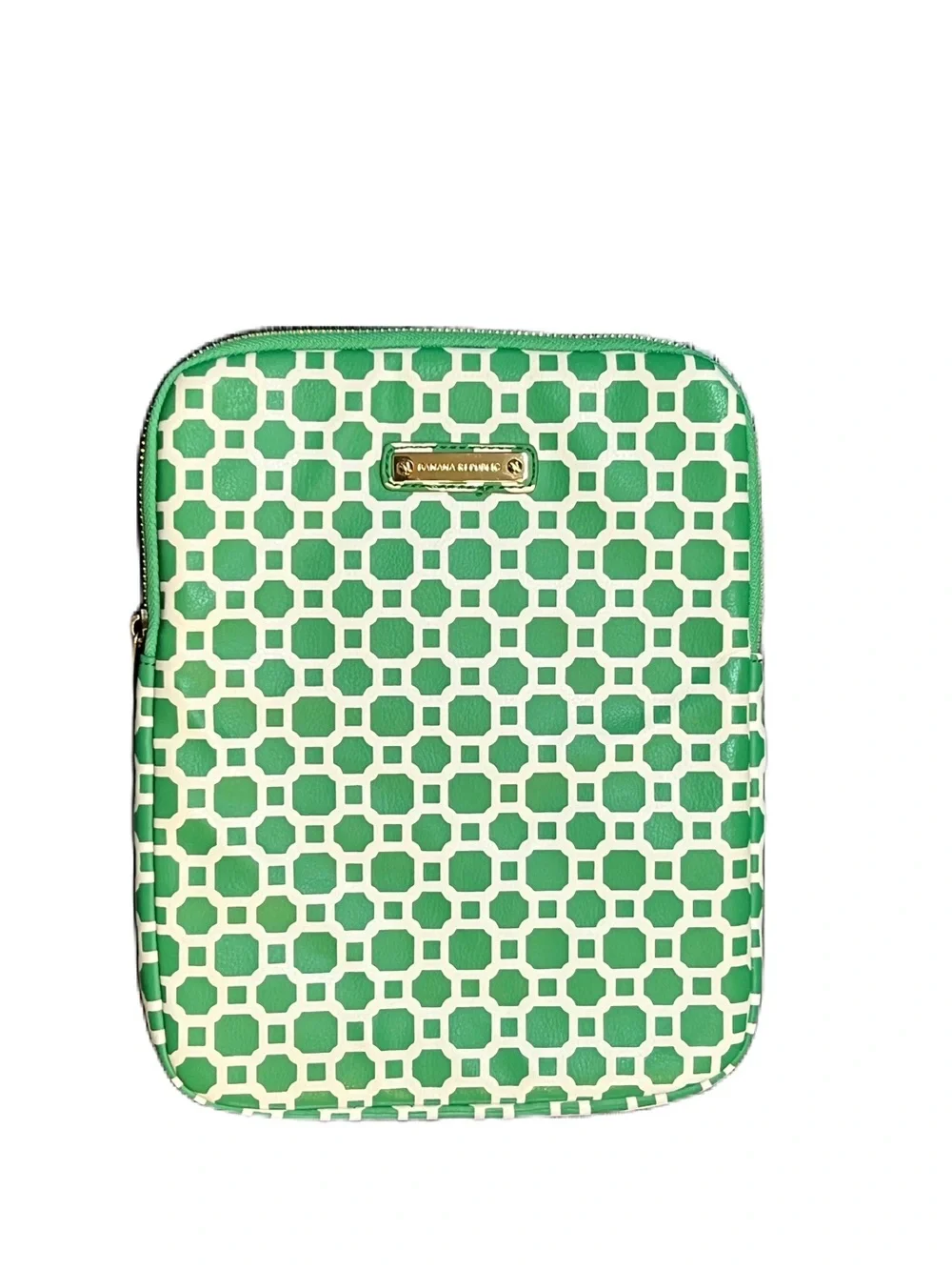 Banana Republic Green and White Geometric Tablet Sleeve